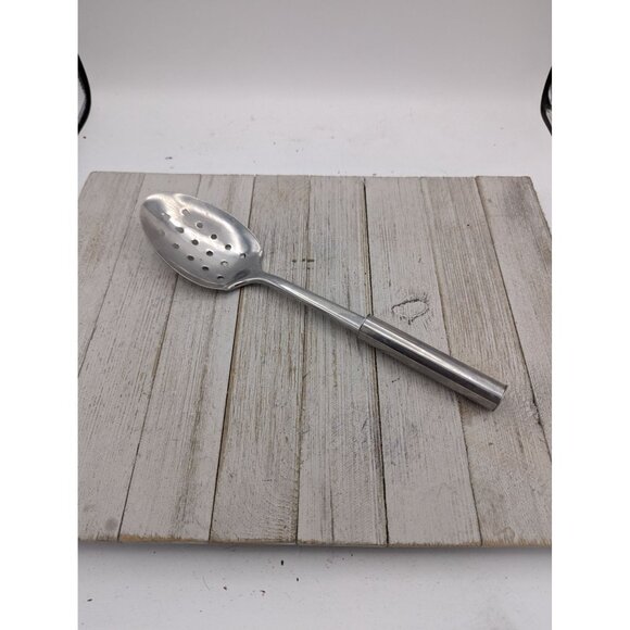 Stainless Steel Slotted Spoon 11 1/2" Unbranded Holes - Picture 1 of 6